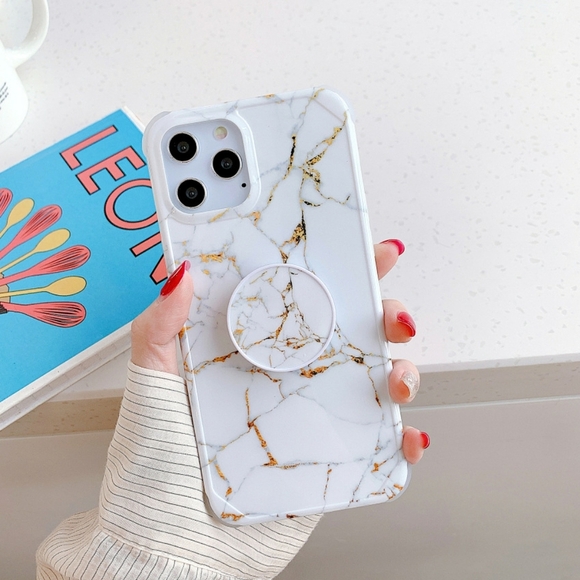 iPhone 12 Case iPhone 12 Pro Case iPhone 12 Pro Max Case Marble & Holder - Picture 1 of 7